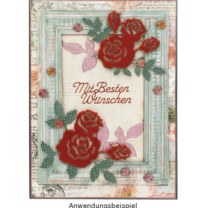 Grußkarten, Rahmen, Winter/Weihnachten, B6, 250g/m², 10 versch. Designs, inkl. Umschläge, 10 Stück