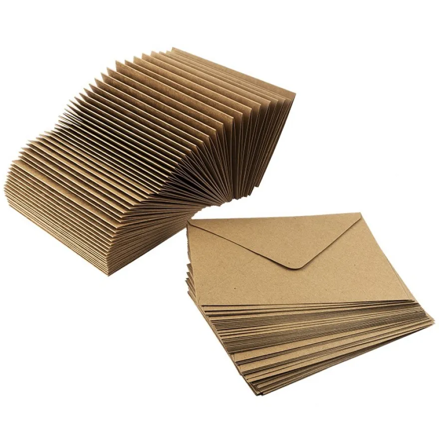 Grußkarten & Umschläge, Kraftpapier, B6 (11,5cm x 16,5cm) 270 g/m², Umschläge 120 g/m², 100-teilig