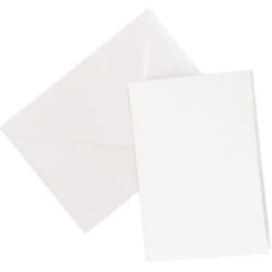 Grußkarten & Umschläge, Perlmutt, Seiden-Struktur, B6, inkl. passender Umschläge, 20-teilig