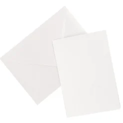 Grußkarten & Umschläge, Perlmutt, Feinstein-Struktur, B6, inkl. passender Umschläge, 20-teilig