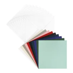 Grußkarten & Umschläge, Textur 3, 11cm x 11cm, 10 Farben, 20-teilig
