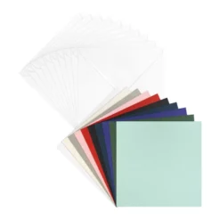 Grußkarten & Umschläge, Textur 1, 11cm x 11cm, 10 Farben, 20-teilig
