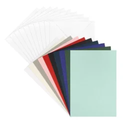 Grußkarten & Umschläge, Textur 1, 10,5cm x 14,8cm, 10 Farben, 20-teilig