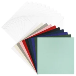 Grußkarten & Umschläge, Textur 3, 16cm x 16cm, 10 Farben, 20-teilig