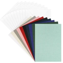 Grußkarten & Umschläge, Textur 5, 11,5cm x 16,5cm, 10 Farben, 20-teilig