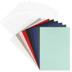 Grußkarten & Umschläge, Textur 1, 11,5cm x 16,5cm, 10 Farben, 20-teilig