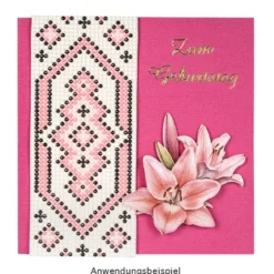 Grußkarten & Umschläge, Textur 1, 16cm x 16cm, 10 Farben, 20-teilig