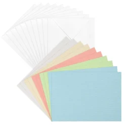 Grußkarten & Umschläge, Textur 6, 11,5cm x 16,5cm, quer, 5 Farben, Farbsortierung 1, 20-teilig