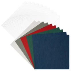 Grußkarten & Umschläge, Textur 6, 16cm x 16cm, 5 Farben, Farbsortierung 2, 20-teilig
