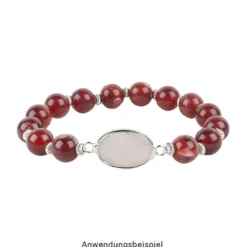 Halbedel-Schmucksteine, grüner Aventurin, Achat, Magnesit, Rosenquarz, 26mm x 14mm x 5mm, 4 Stück