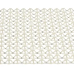 Halbperlen-Bordüren, 10cm x 30cm, rund: Ø 3mm, Ø 4mm, Ø 5mm, selbstklebend, naturweiß, 3 Bogen