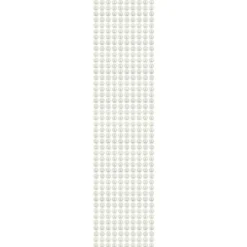 Halbperlen-Bordüren, selbstklebend, Ø6mm, 29cm, 10 Stück, creme-irisierend