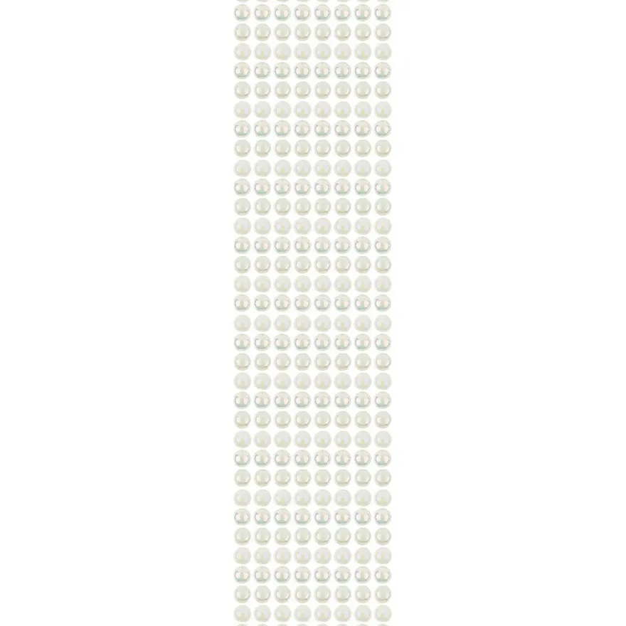 Halbperlen-Bordüren, selbstklebend, Ø8mm, 29cm, 8 Stück, creme-irisierend