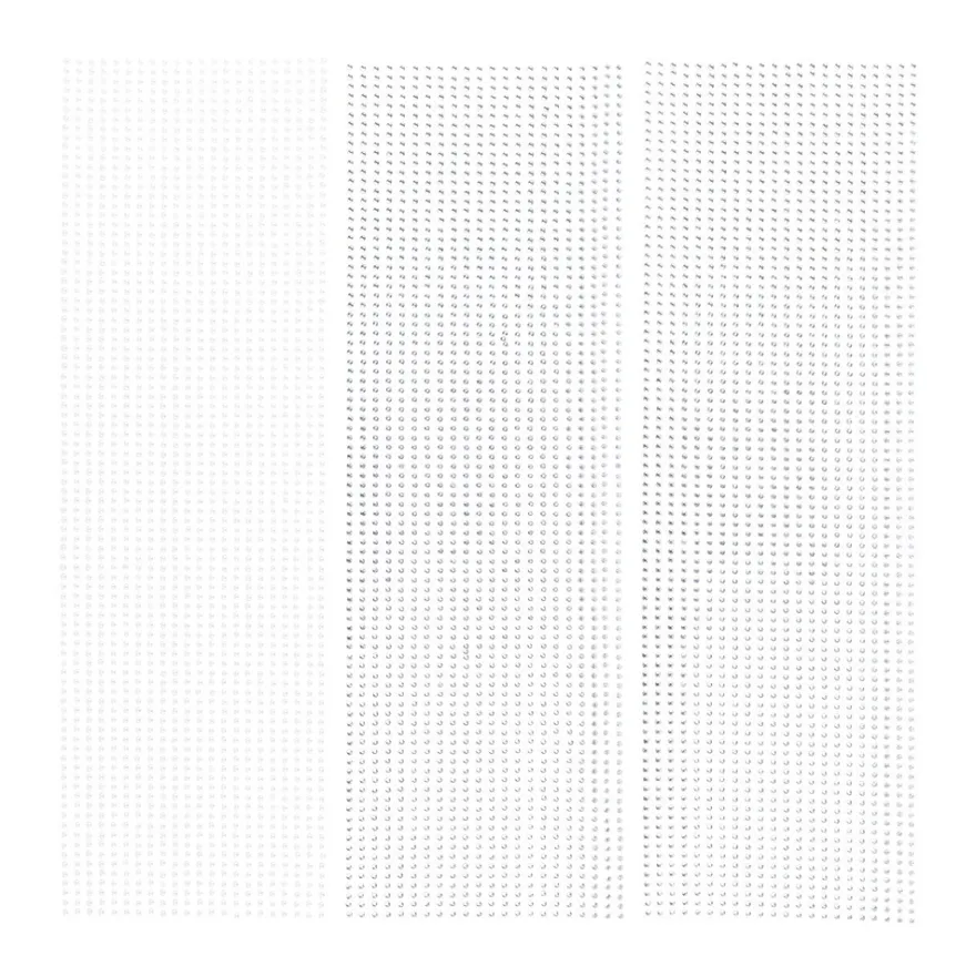 Halbperlen- & Schmuckstein-Bordüren, Ø2mm, versch. Designs, 3 Bogen