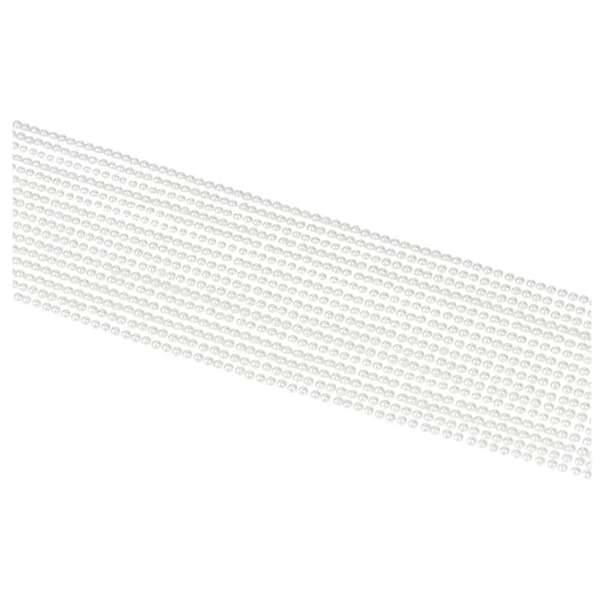 Halbperlen-&Schmuckstein-Bordüren, rund: Ø 3mm, versch. Designs, 3 Bogen