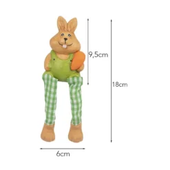 Hasen 2 mit Schlenkerbeinen, 18cm hoch, Kantenhocker, 2 Stück