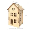 Haus aus Holz, zum Zusammenstecken, Design 2, 7cm x 6,1cm x 11cm