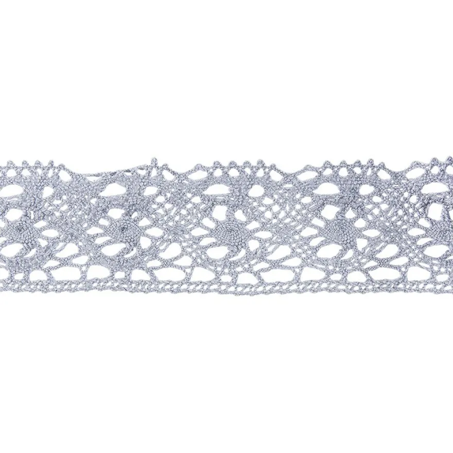Häkelspitze Design 4, 2,8cm breit, 2m lang, blaugrau