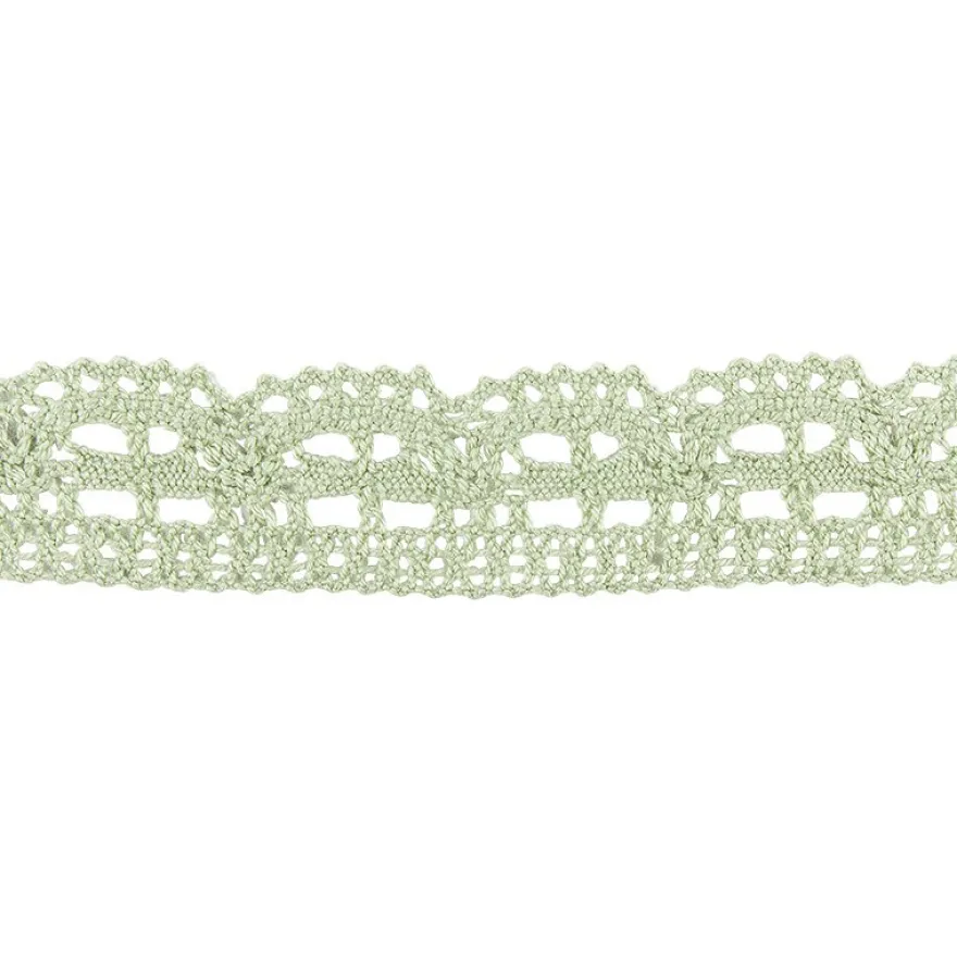 Häkelspitze Design 3, 2,4cm breit, 2m lang, grün