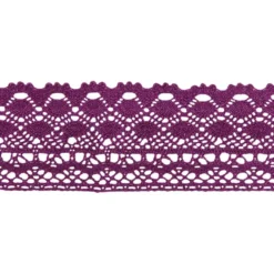 Häkelspitze Design 2, 3,7cm breit, 2m lang, aubergine
