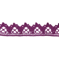 Häkelspitze Design 6, 2,1cm breit, 2m lang, aubergine