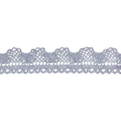 Häkelspitze Design 8, 2,1cm breit, 2m lang, blaugrau