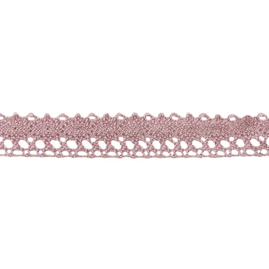 Häkelspitze Design 5, 1,7cm breit, 2m lang, altrosa
