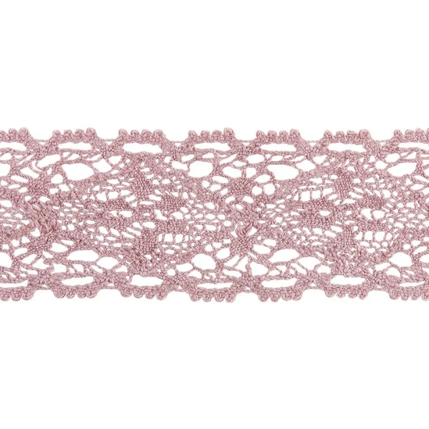 Häkelspitze Design 9, 3,7cm breit, 2m lang, altrosa
