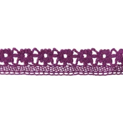 Häkelspitze Design 7, 2cm breit, 2m lang, aubergine