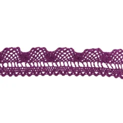 Häkelspitze Design 8, 2,1cm breit, 2m lang, aubergine