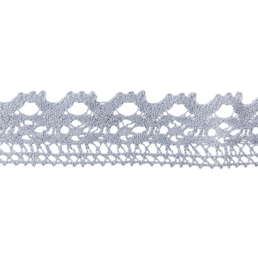 Häkelspitze Design 11, 2,8cm breit, 2m lang, blaugrau