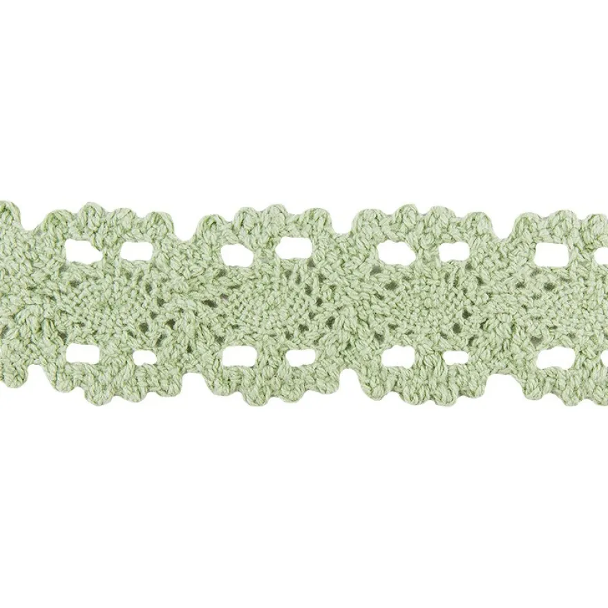 Häkelspitze Design 10, 3,2cm breit, 2m lang, grün