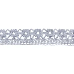 Häkelspitze Design 7, 2cm breit, 2m lang, blaugrau