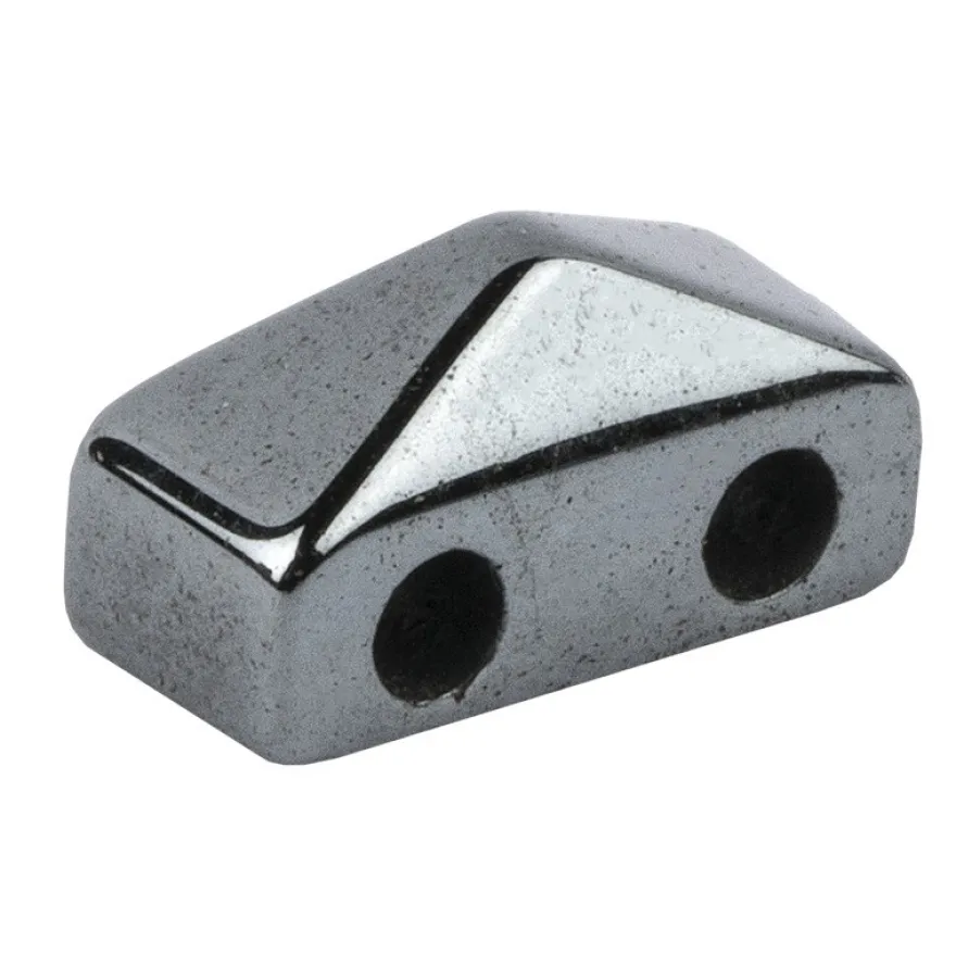 Hämatit-Perlen, Pyramide, 4mm x 6mm x 3mm, metallic-anthrazit, 60 Stück