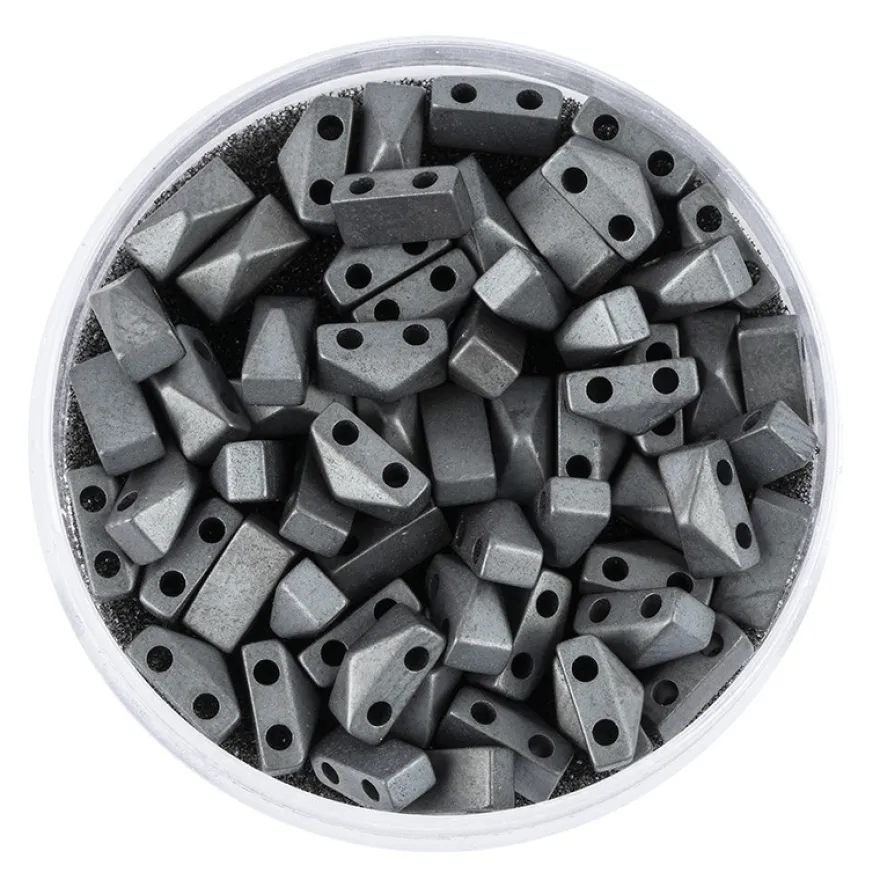 Hämatit-Perlen, Pyramide, 4mm x 6mm x 3mm, matt-anthrazit, 60 Stück