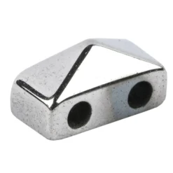 Hämatit-Perlen, Pyramide, 4mm x 6mm x 3mm, chromoptik-silber, 60 Stück