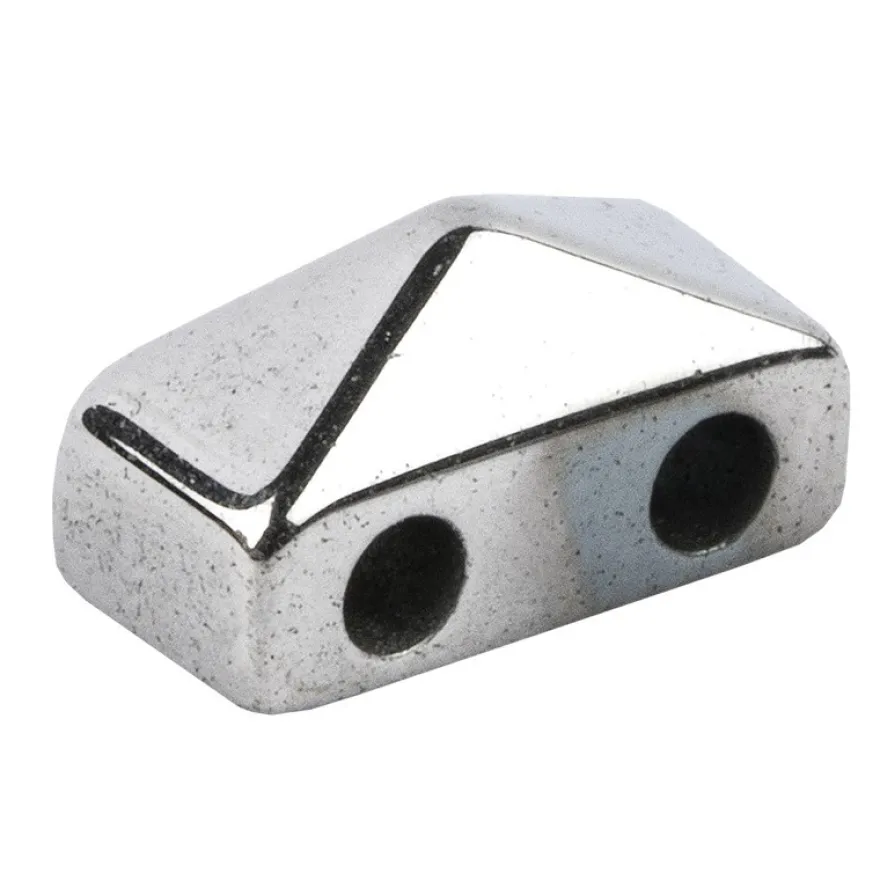 Hämatit-Perlen, Pyramide, 4mm x 6mm x 3mm, chromoptik-silber, 60 Stück