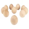 Holz-Eier, 5,8cm x 4,2cm, natur, 10 Stück