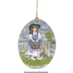 Holz-Eier, Rohlinge, zum Aufhängen, 5 versch. Größen, flach, 2mm stark, 40 Stück