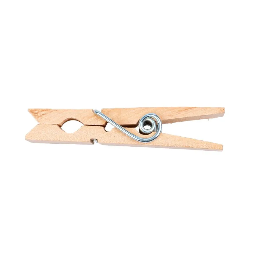 Holzklammern, breit, 7cm x 1,7cm x 1,4cm, natur, 10 Stück