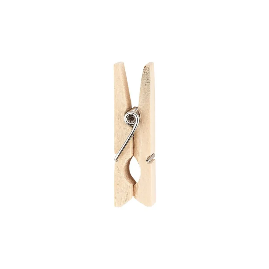 Holzklammern, 3,5cm x 0,7cm, natur, 100 Stück
