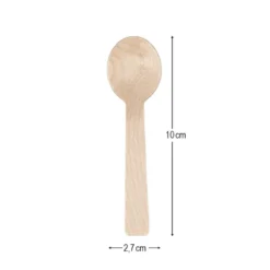 Holzlöffel, klein, 10cm lang, 2,7cm breit, natur, 70 Stück
