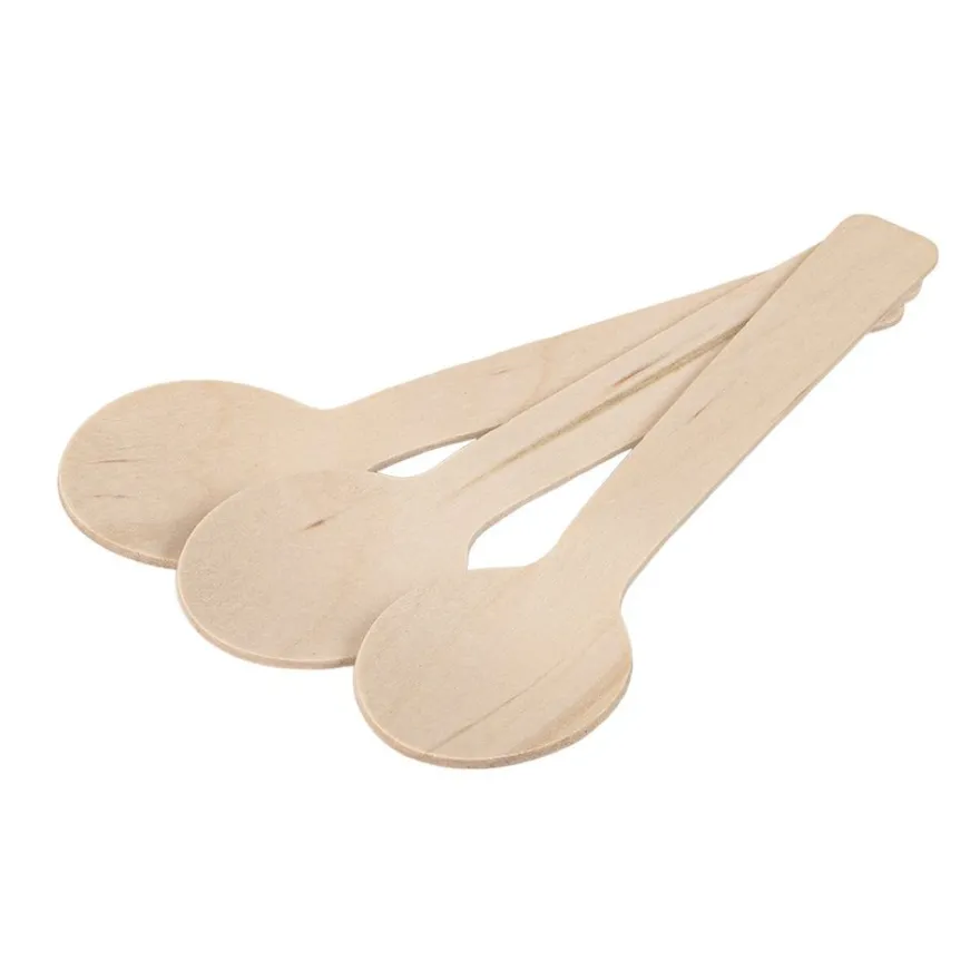 Holzlöffel, klein, 10cm lang, 2,7cm breit, natur, 70 Stück