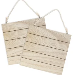 Holzplatten, Nostalgie 2, 24cm x 24cm x 0,6cm, mit Aufhängung, 2 Stück
