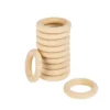 Holzringe, außen: Ø 3cm, Stärke: 7mm, naturfarben, 10 Stück