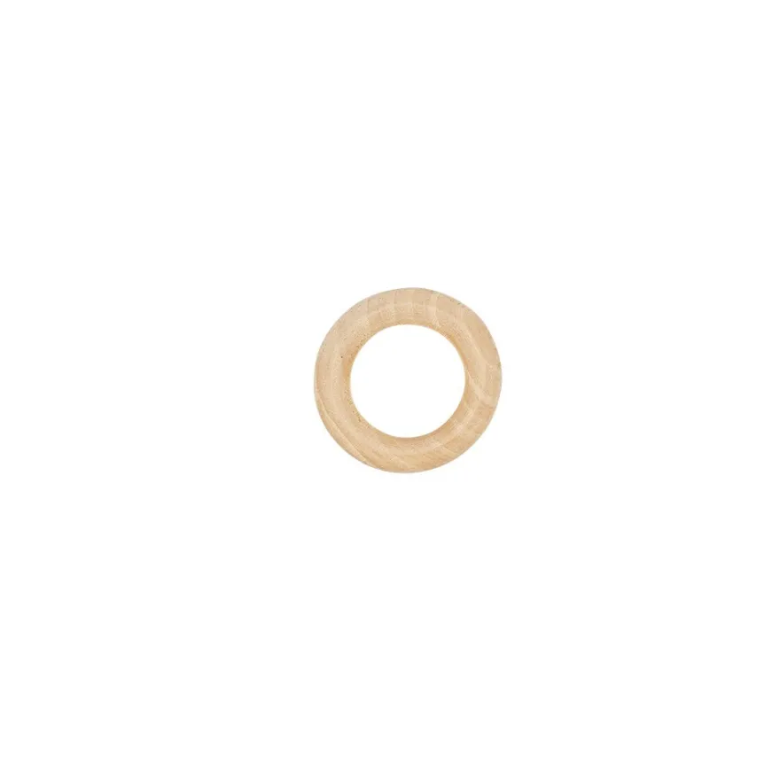 Holzringe, außen: Ø 3cm, Stärke: 7mm, naturfarben, 10 Stück