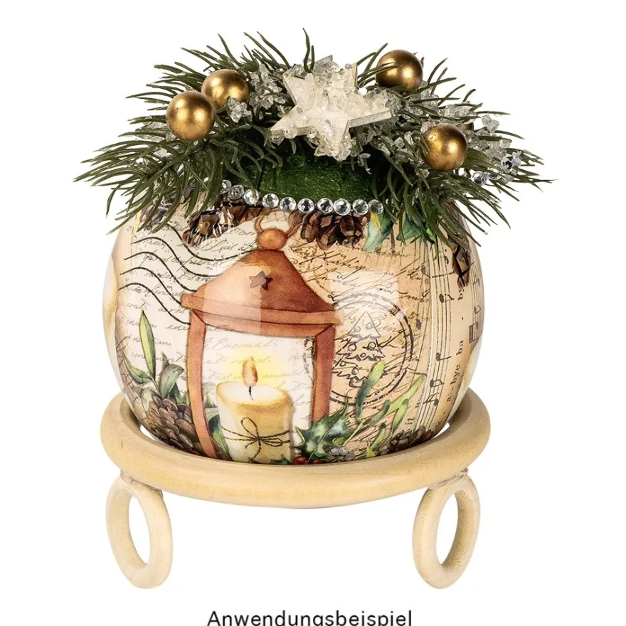 Holzringe, außen: Ø 4cm, Stärke: 7,5mm, naturfarben, 10 Stück