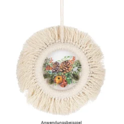 Holzringe, außen: Ø 10cm, Stärke: 10mm, naturfarben, 4 Stück