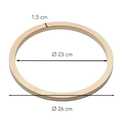 Holz-Ringrahmen, rund, 6 Größen, Stärke: 1,5cm, 6 Stück