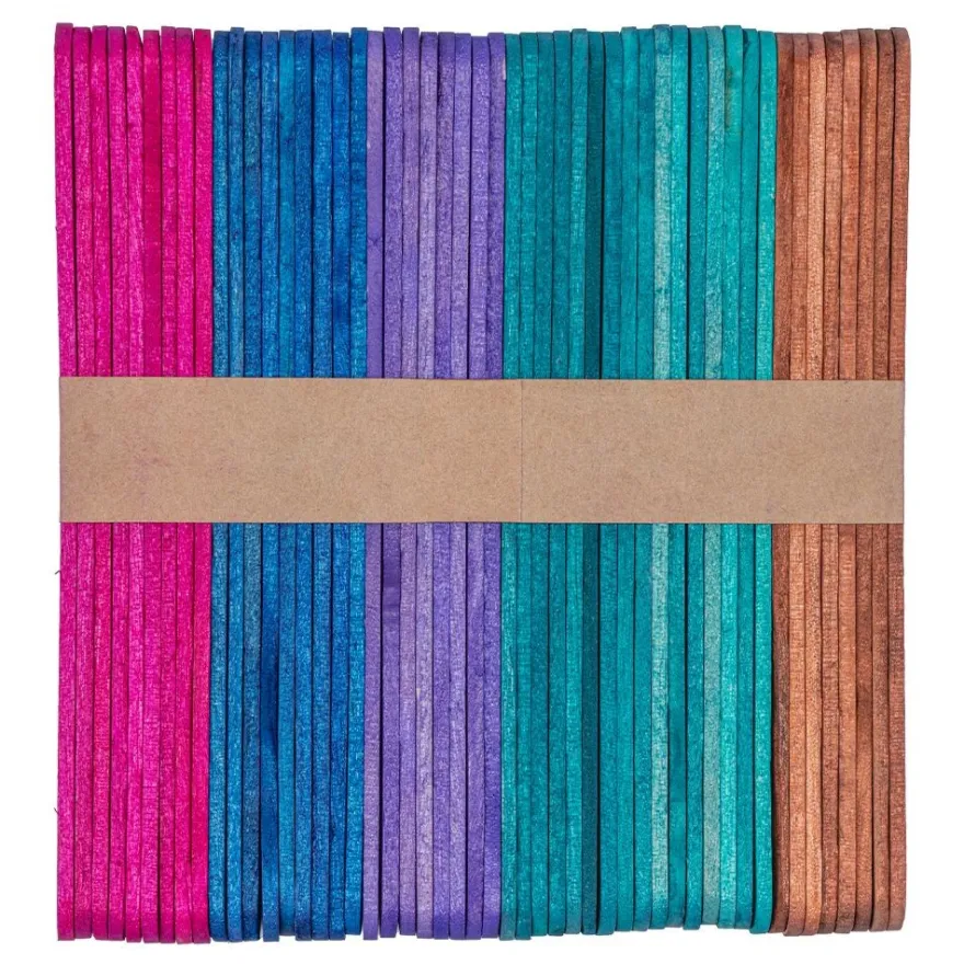 Holzstäbchen, bunt, 11,4cm lang, 1cm breit, 6 Farben, 600 Stück